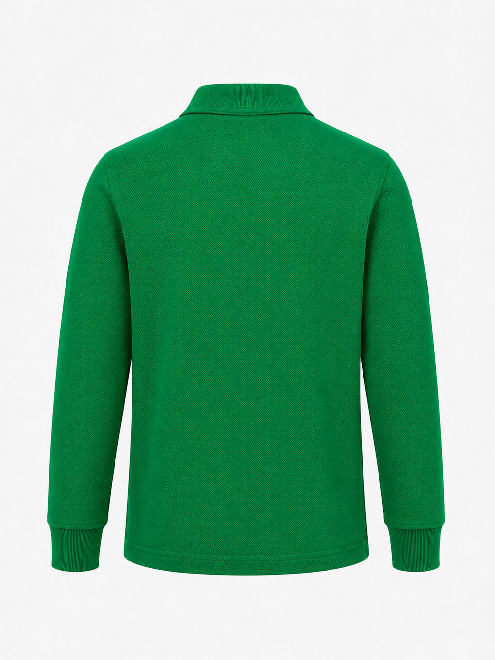 Yeşil Kids Polo Yaka Basic Uzun Kollu Unisex Erkek Çocuk Tişört-2