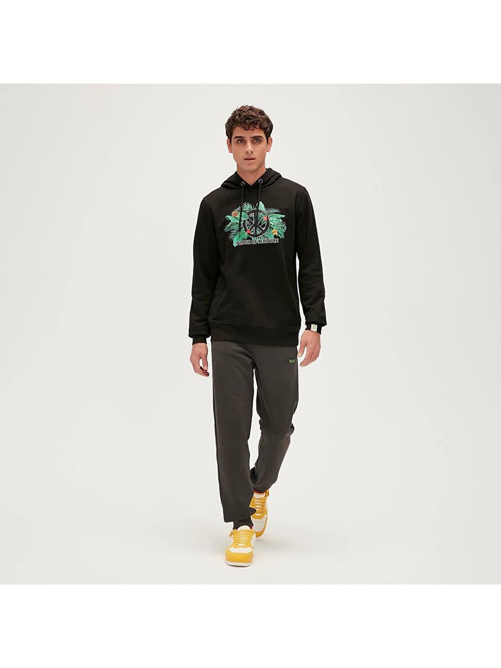 Re Born Erkek Siyah Sweatshirt-1