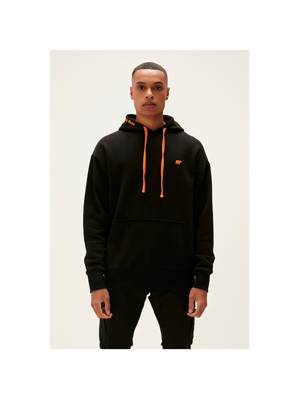 Blaze Erkek Siyah Uzun Kol Sweatshirt Hoodie