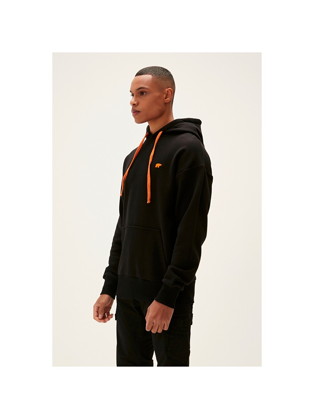 Blaze Erkek Siyah Uzun Kol Sweatshirt Hoodie-1