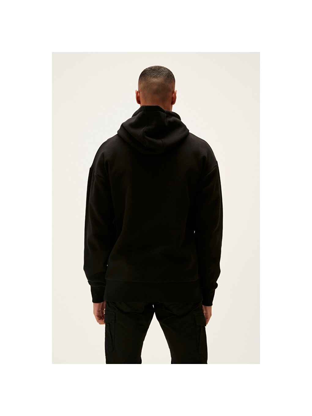 Blaze Erkek Siyah Uzun Kol Sweatshirt Hoodie-2