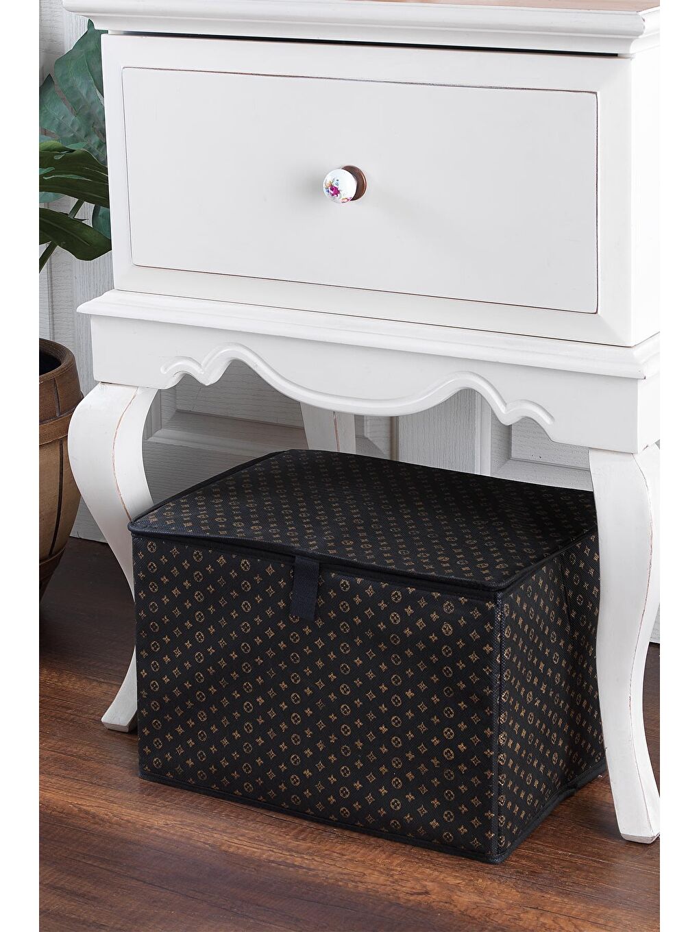 Siyah Crate | Mini Çok Amaçlı Organizer Düzenleyici Kutu | Hurç Sandık 40x30x26 Cm