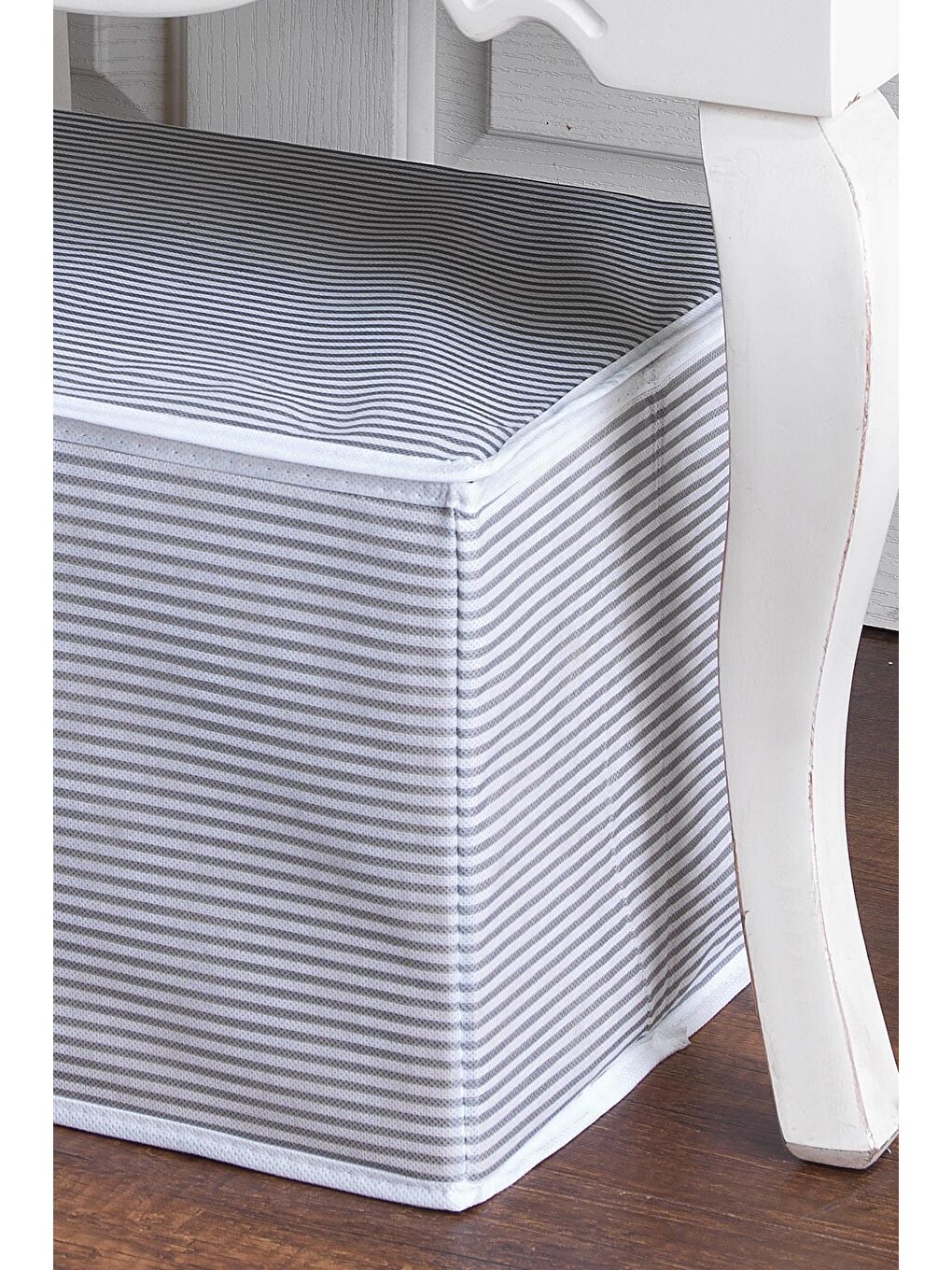 Gri Crate | Large Çok Amaçlı Organizer Düzenleyici Kutu | Hurç Sandık 38x33x33 Cm-2