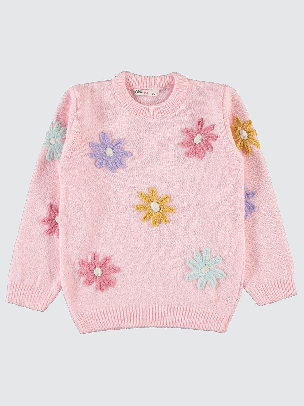 Kız Çocuk Kazak 6-9 Yaş Pembe