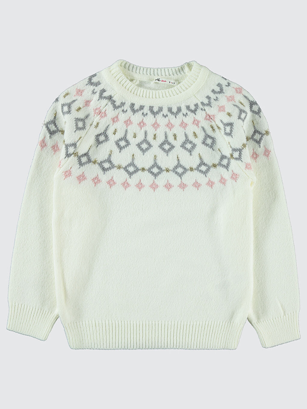 Kız Çocuk Kazak 10-13 Yaş Ekru