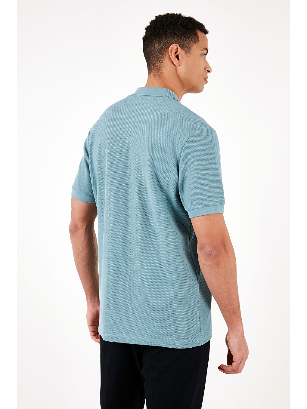 Mavi Pamuklu Regular Fit Fermuarlı Polo Yaka %100 Pamuk Tişört 5902434-5