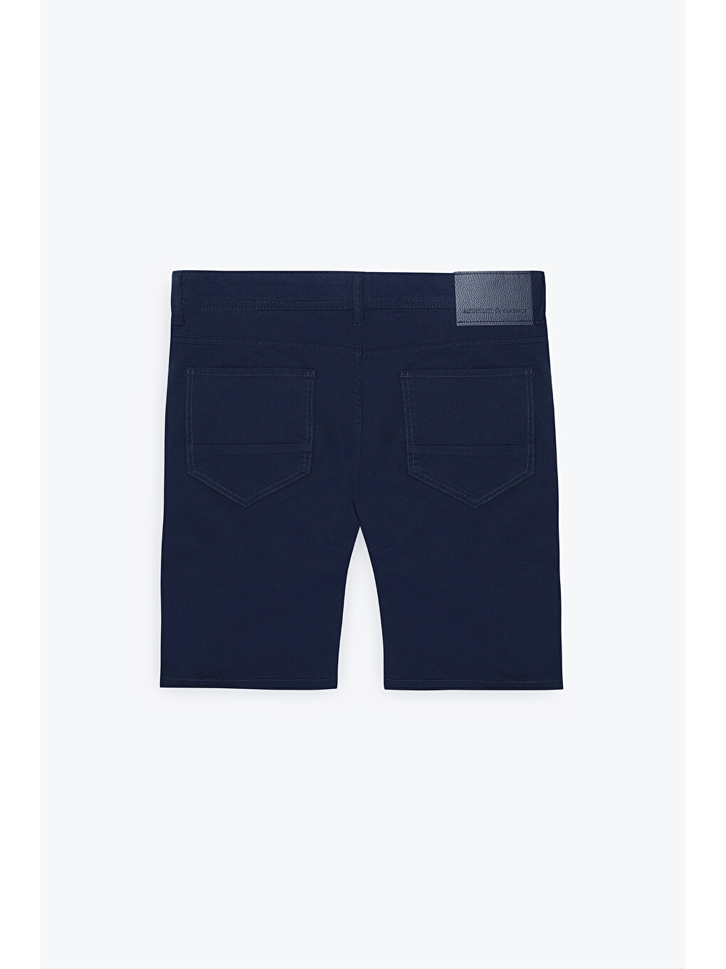 Erkek Lacivert Slim Fit Dar Kesim Yan Cepli Gofre Desenli Şort-9