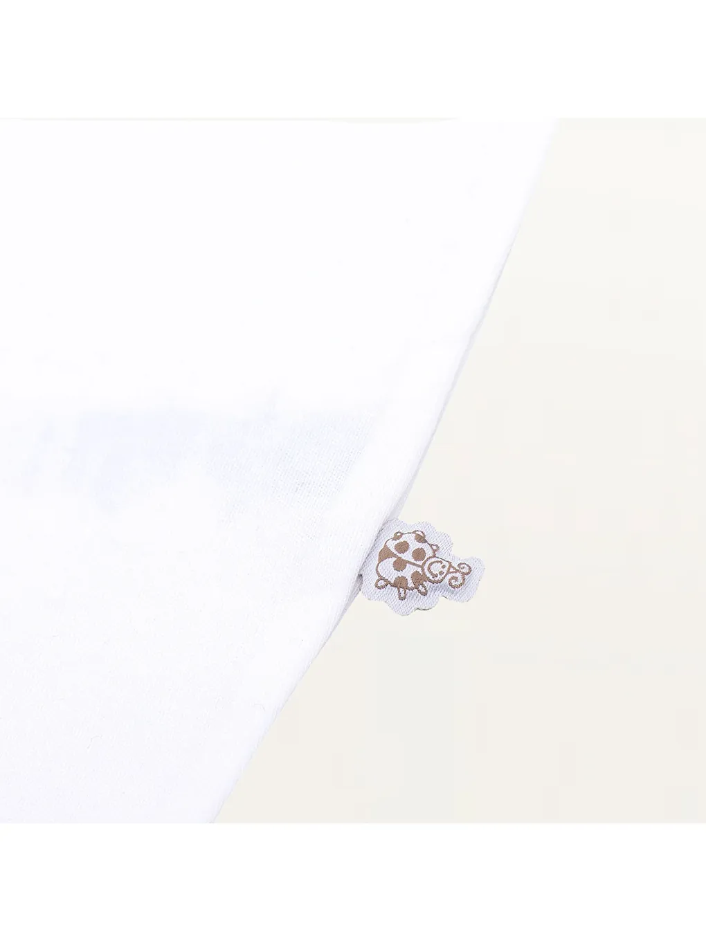 Borneo Bebek Tulumu %100 Organik Pamuk Penye Baskılı Beyaz-3