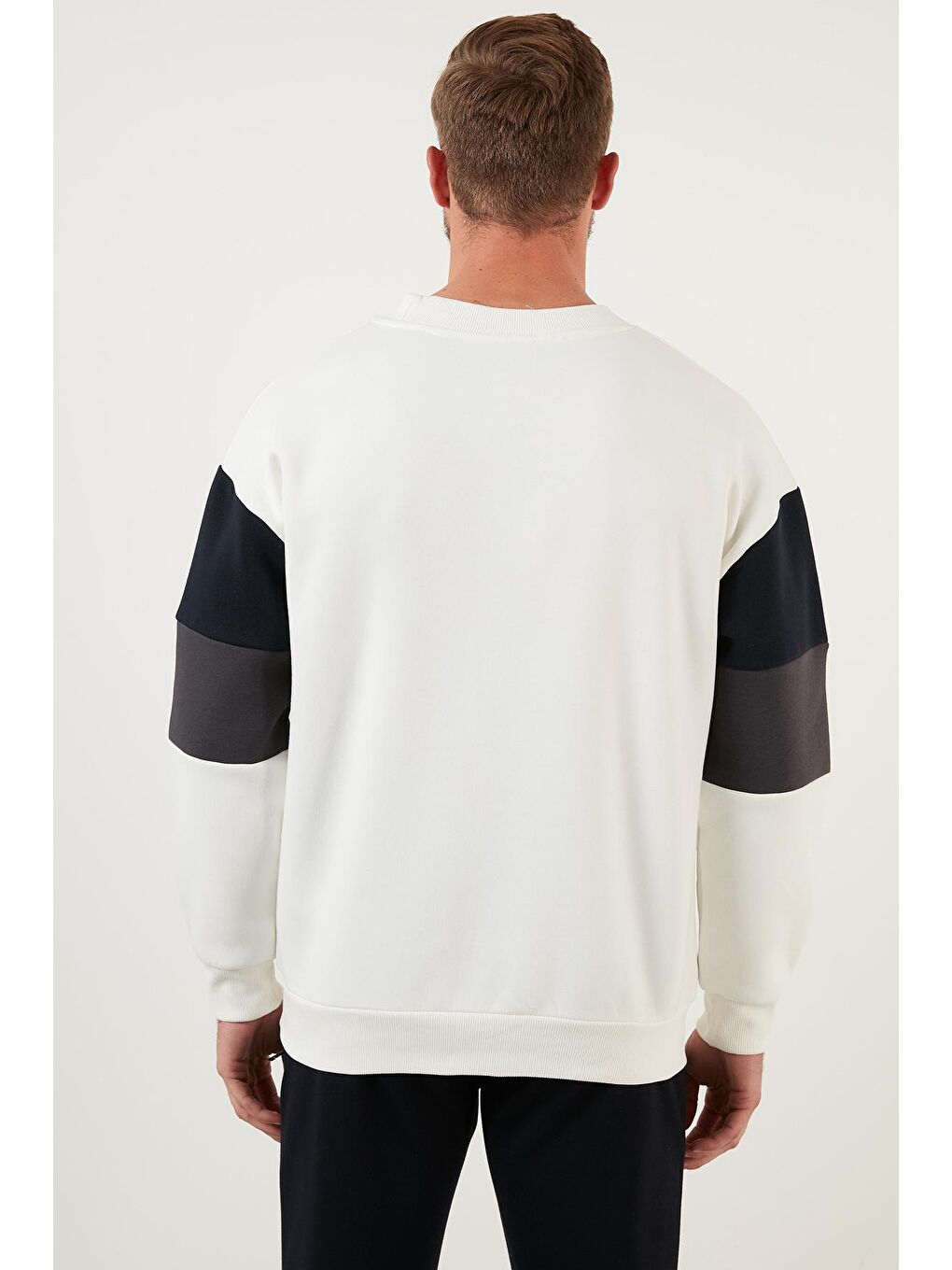 Ekru Pamuklu Oversize İçi Tüylü Yumuşak Şardonlu Sweat 5905298-4