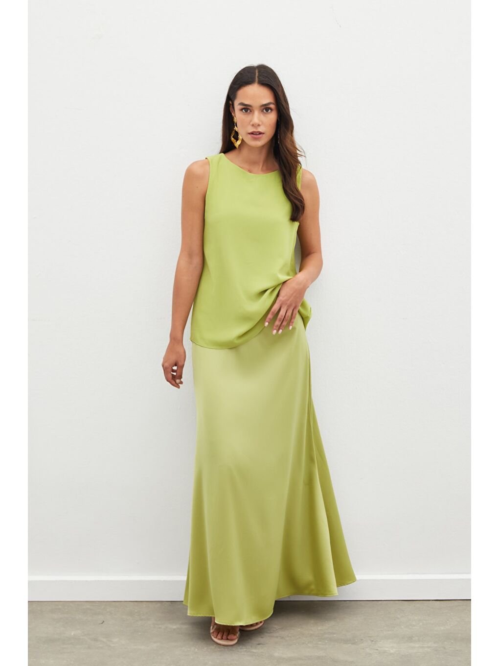 Kolsuz Salaş Bluz - Yağ Yeşili-1