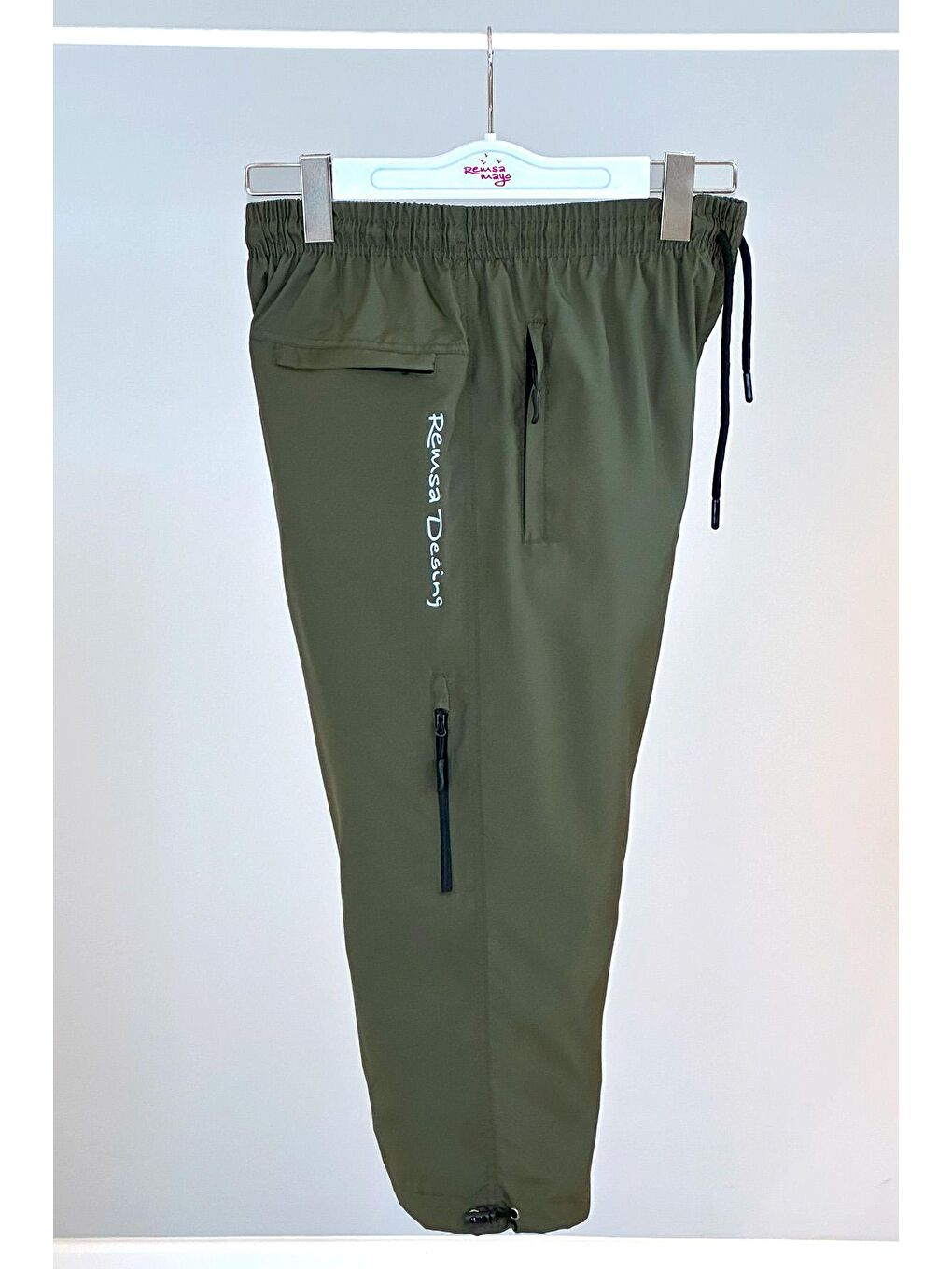 Erkek Havuz Deniz Uzun Kapri Şort Mayo RKS-01 Haki-1