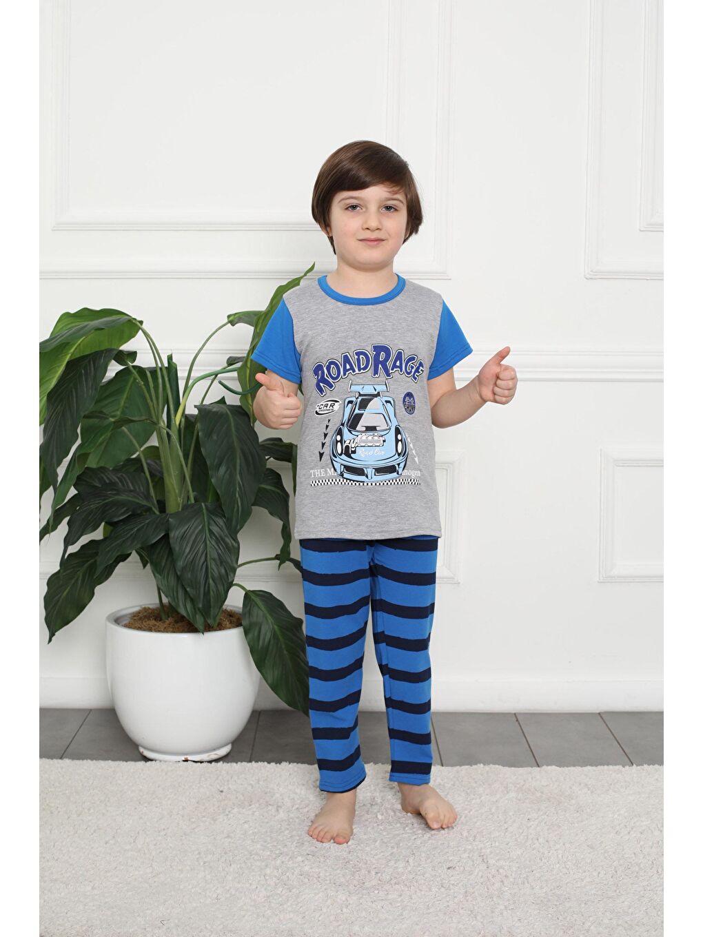 DomiKids Karışık Erkek Çocuk Kısa Kol Pijama Takım