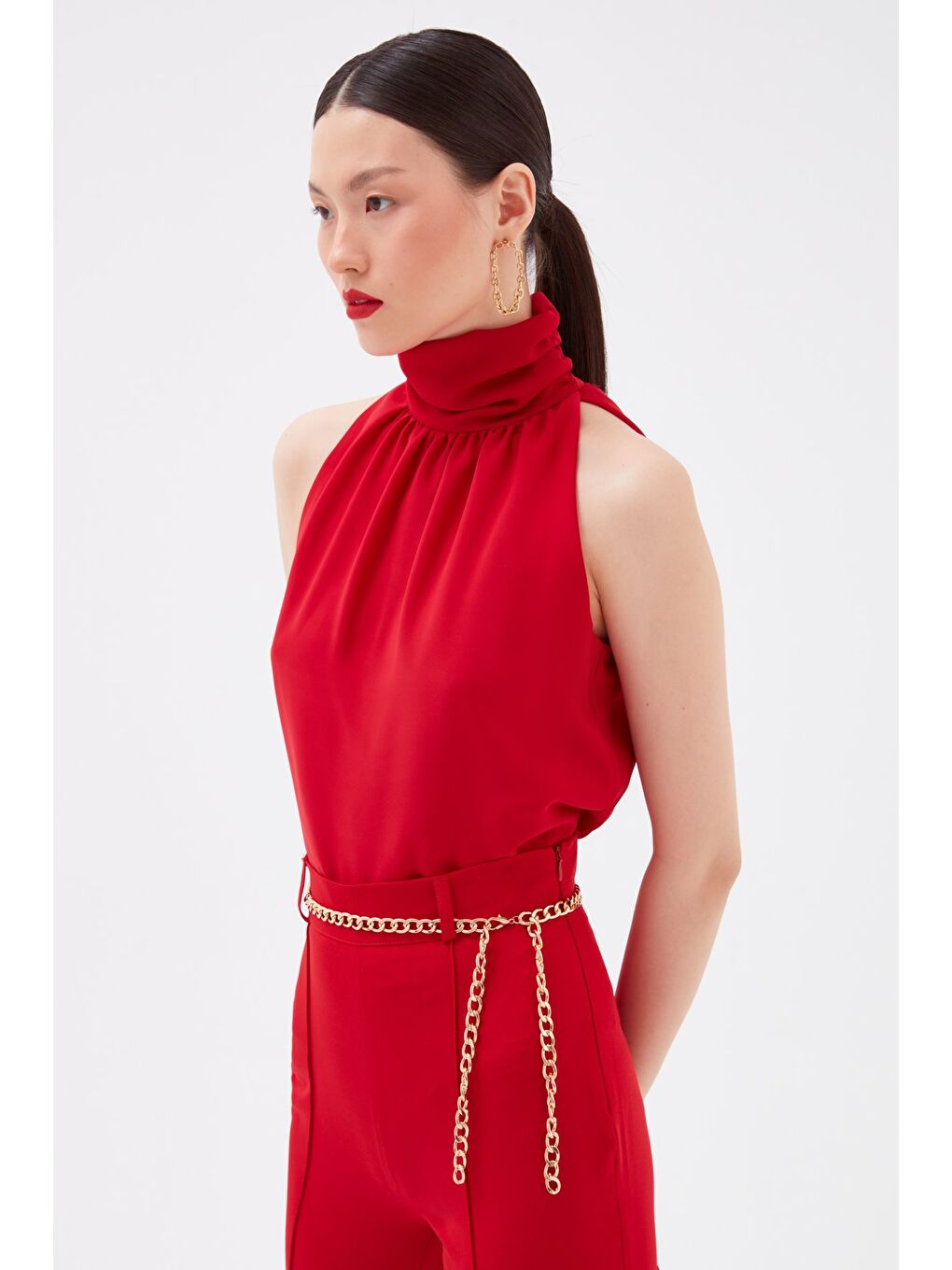 Kolsuz Salaş Bluz - Kırmızı