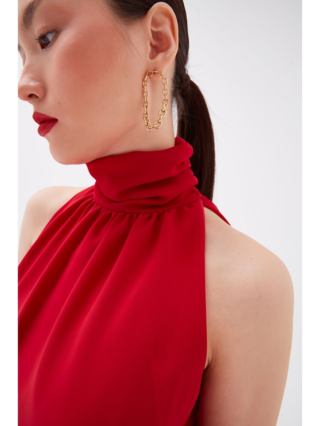 Kolsuz Salaş Bluz - Kırmızı-2