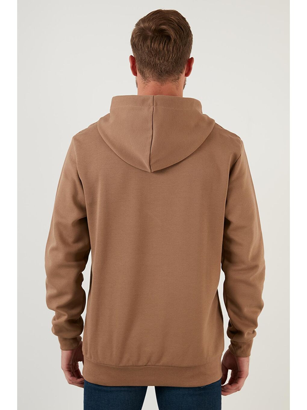 Bej Regular Fit Kapüşonlu Pamuklu Sweat 5905285-4