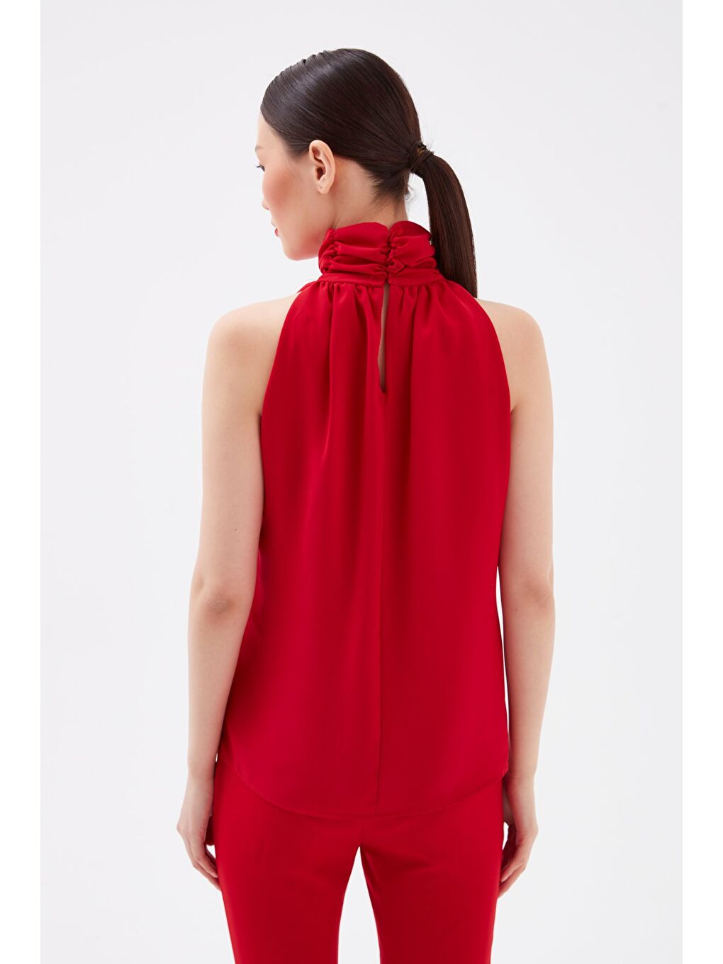Kolsuz Salaş Bluz - Kırmızı-6
