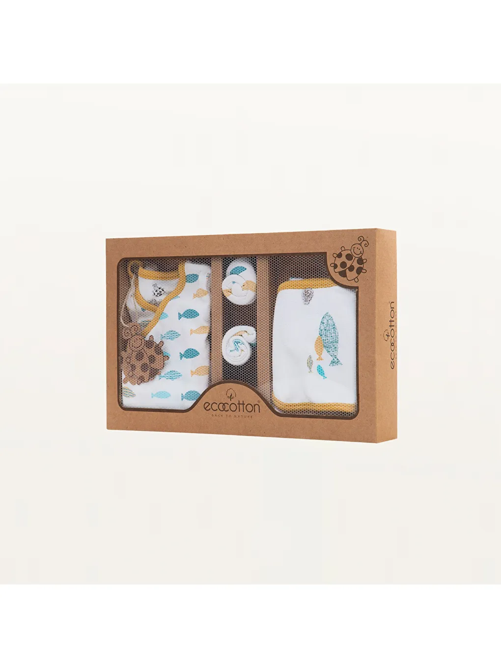 Dodo Bebek 5'li Hastane Çıkışı Zıbın Seti %100 Organik Pamuk Yeni Doğan Beyaz 0-3 Ay-6