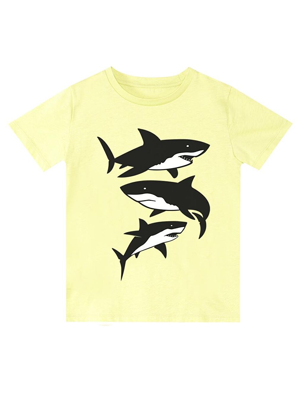 MSHB&G Karışık Sharks Erkek Çocuk T-shirt Kapri Şort Takım - 4