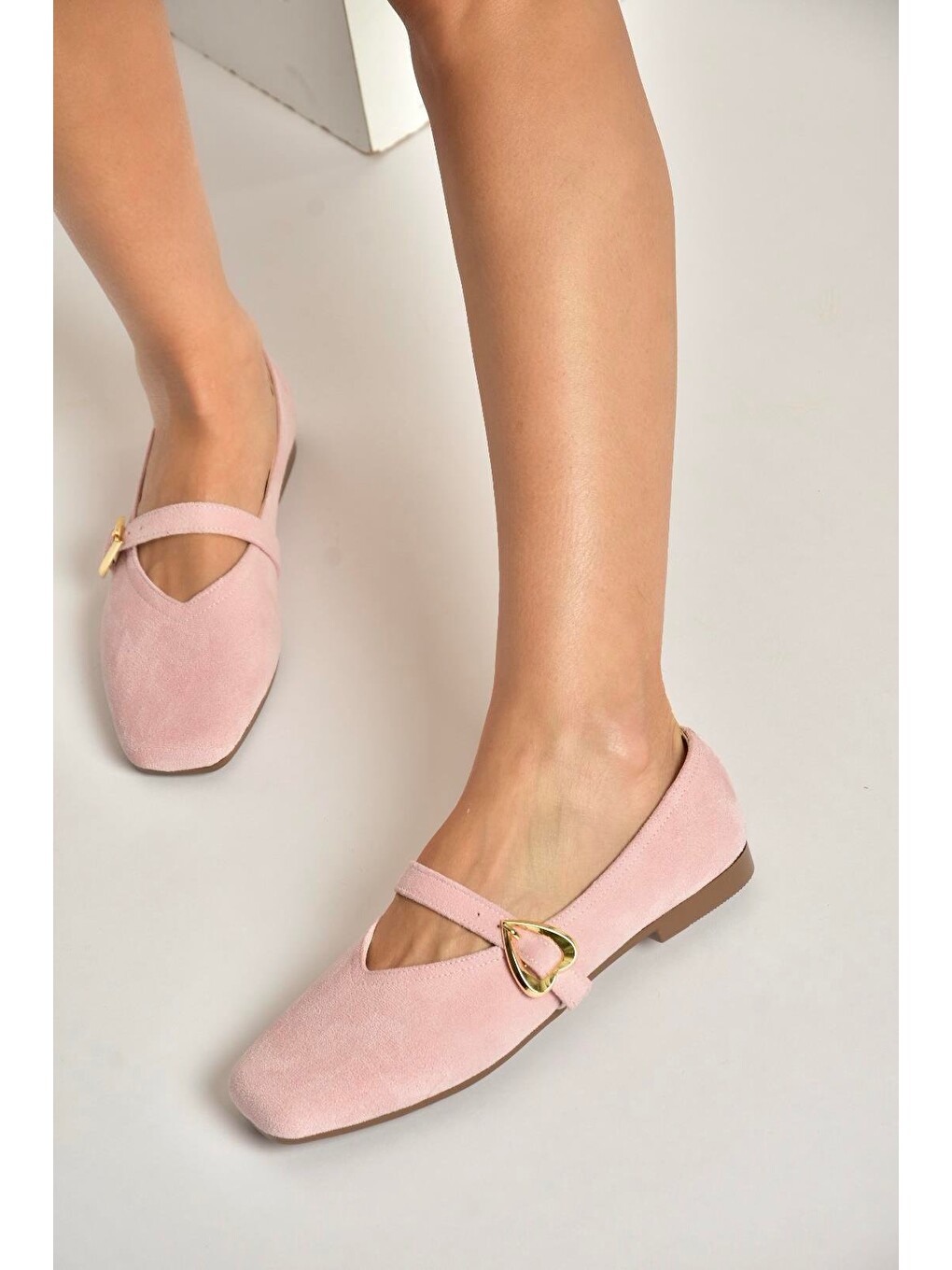 Pembe Pudra Kadın Babet Y726632602-2
