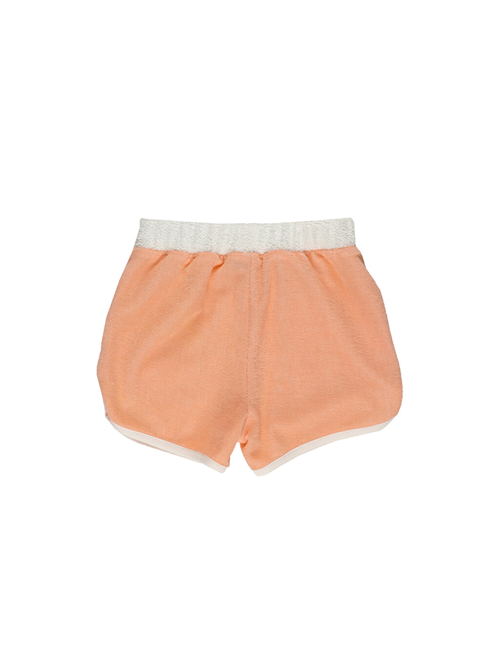 Pembe Kız Bebek Beli Lastikli Havlu Dokulu Somon Şort-1