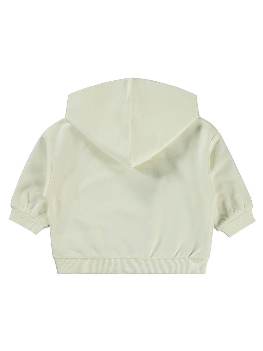 Baby Basic Kalp Etiketli Kapüşonlu 6-18 Ay Sweatshirt - Ekru 18-24 Ay-1