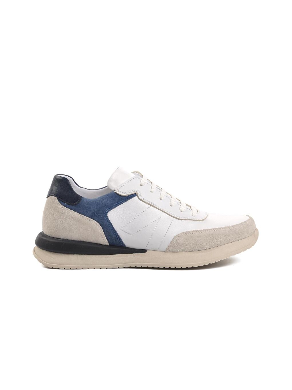 Beyaz Hakiki Deri Bağcıklı Erkek Sneaker 231180