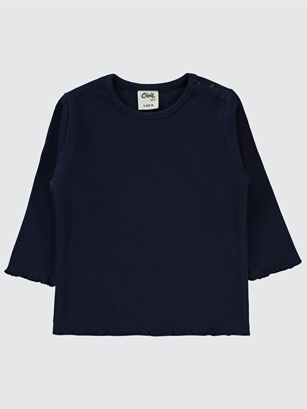 Baby Kol Ucu Detaylı 6-18 Ay Sweatshirt - Lacivert 6-9 Ay