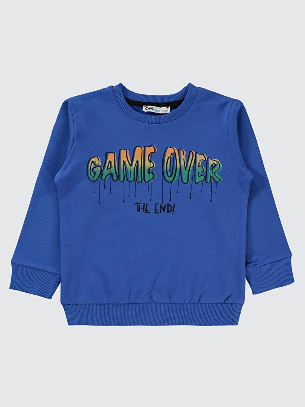 Boys Gamer Over Baskılı 2-5 Yaş Sweatshirt - Mavi2-3 Yaş