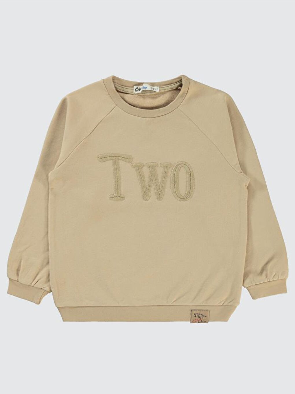 Boys Two Nakışlı 2-5 Yaş Sweatshirt - Bej 4-5 Yaş-1