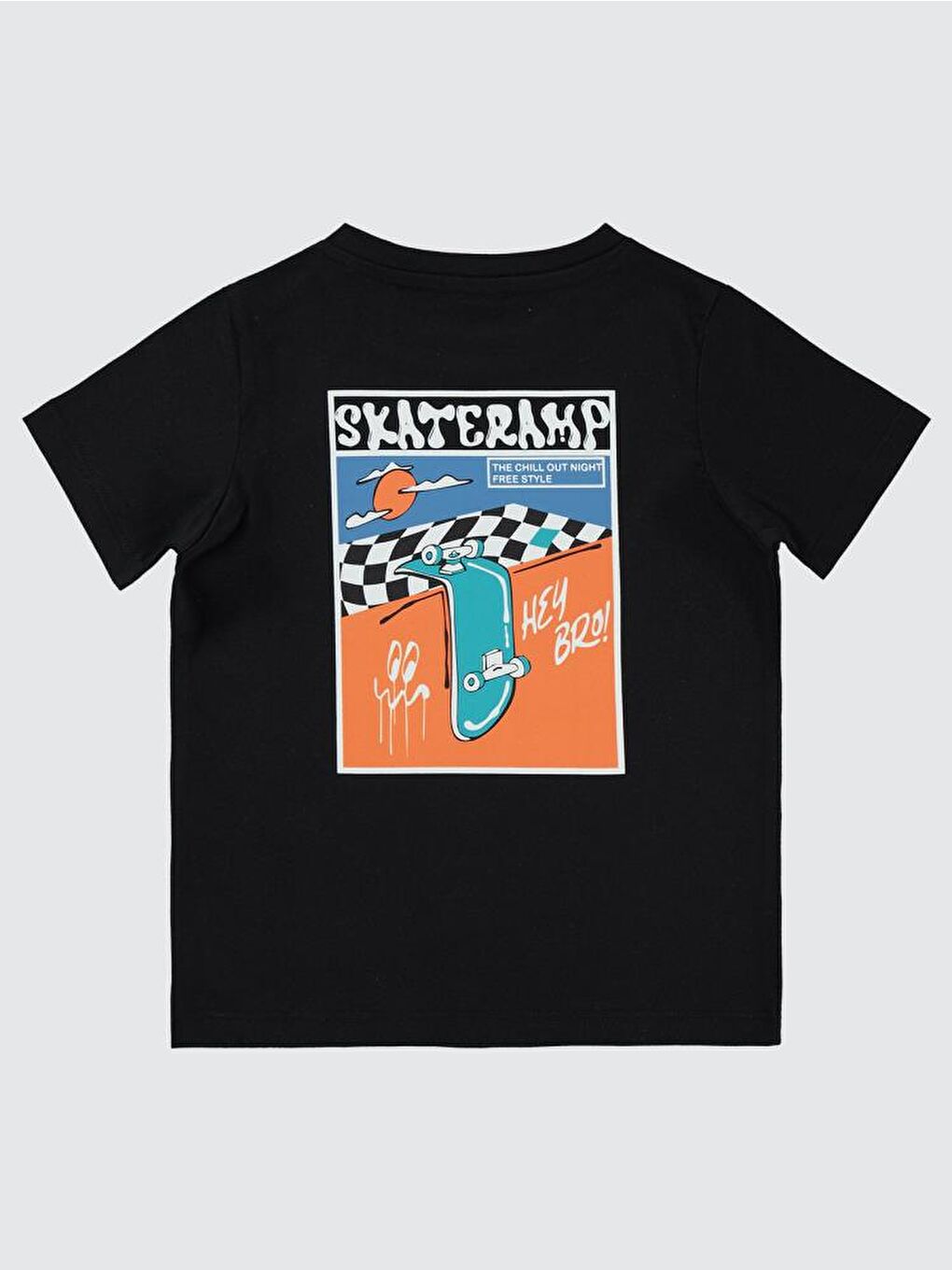 Boys Skateramp Baskılı 2-5 Yaş Tişört - Siyah 2-3 Yaş