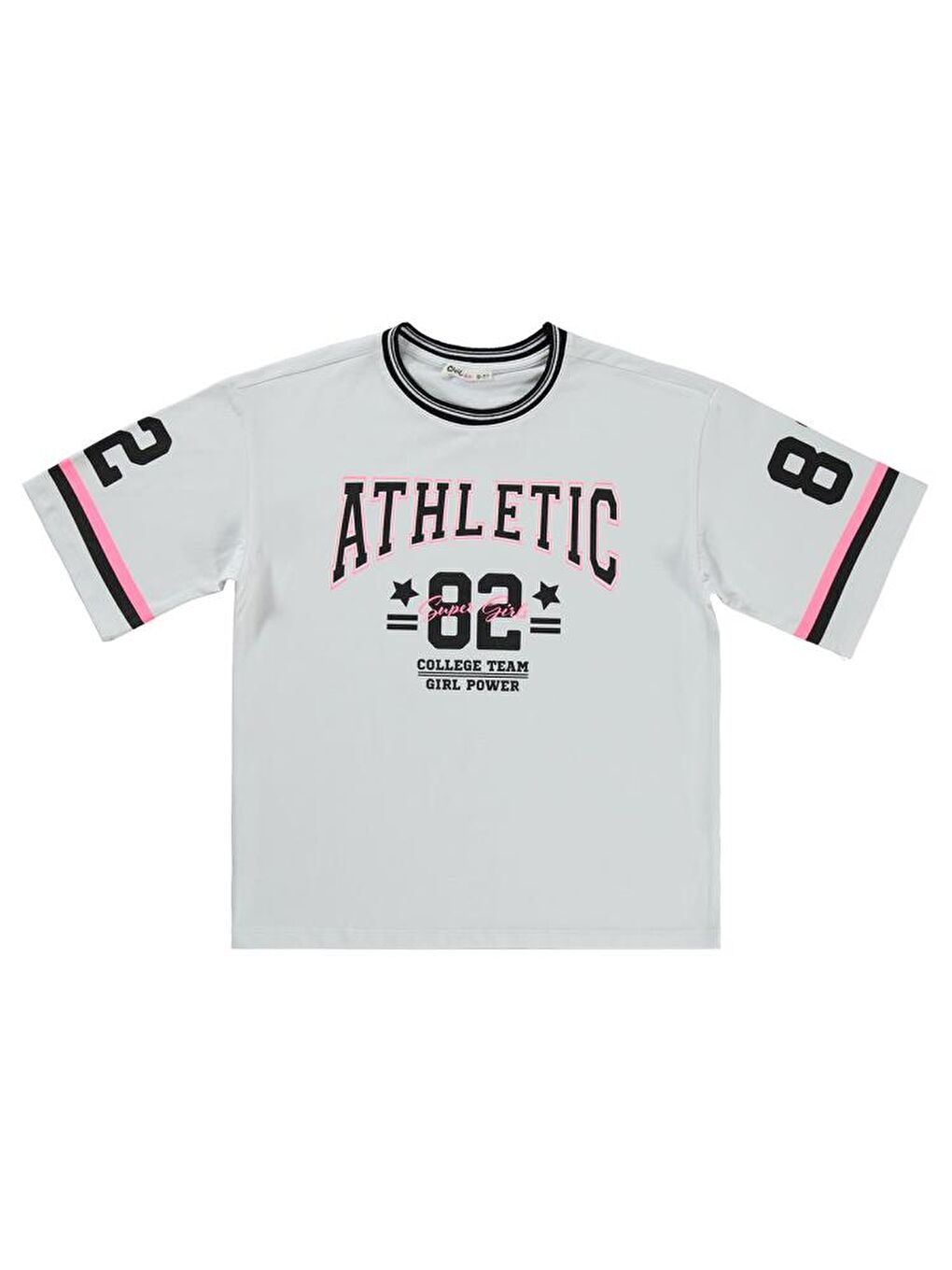 Girls Athletic Baskılı 10-13 Yaş Tişört - Beyaz12-13 Yaş-2