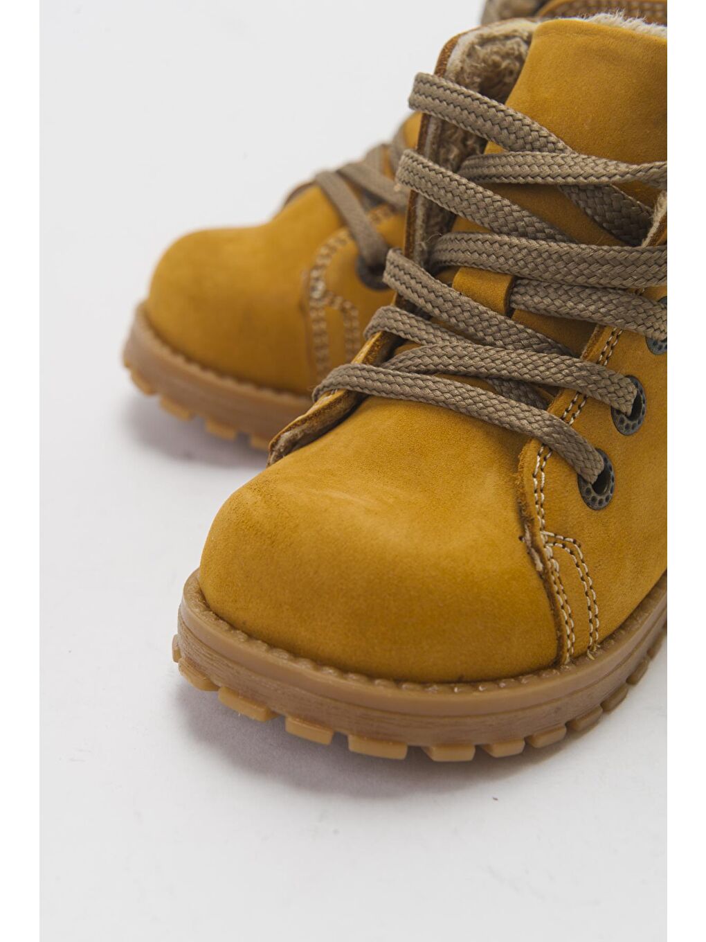Erkek Çocuk Sarı Hakiki Deri Anatomik Günlük Bot-1