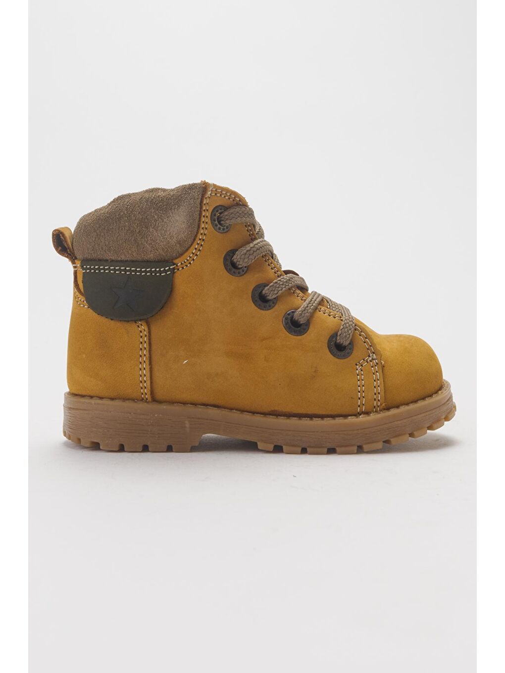 Erkek Çocuk Sarı Hakiki Deri Anatomik Günlük Bot-3