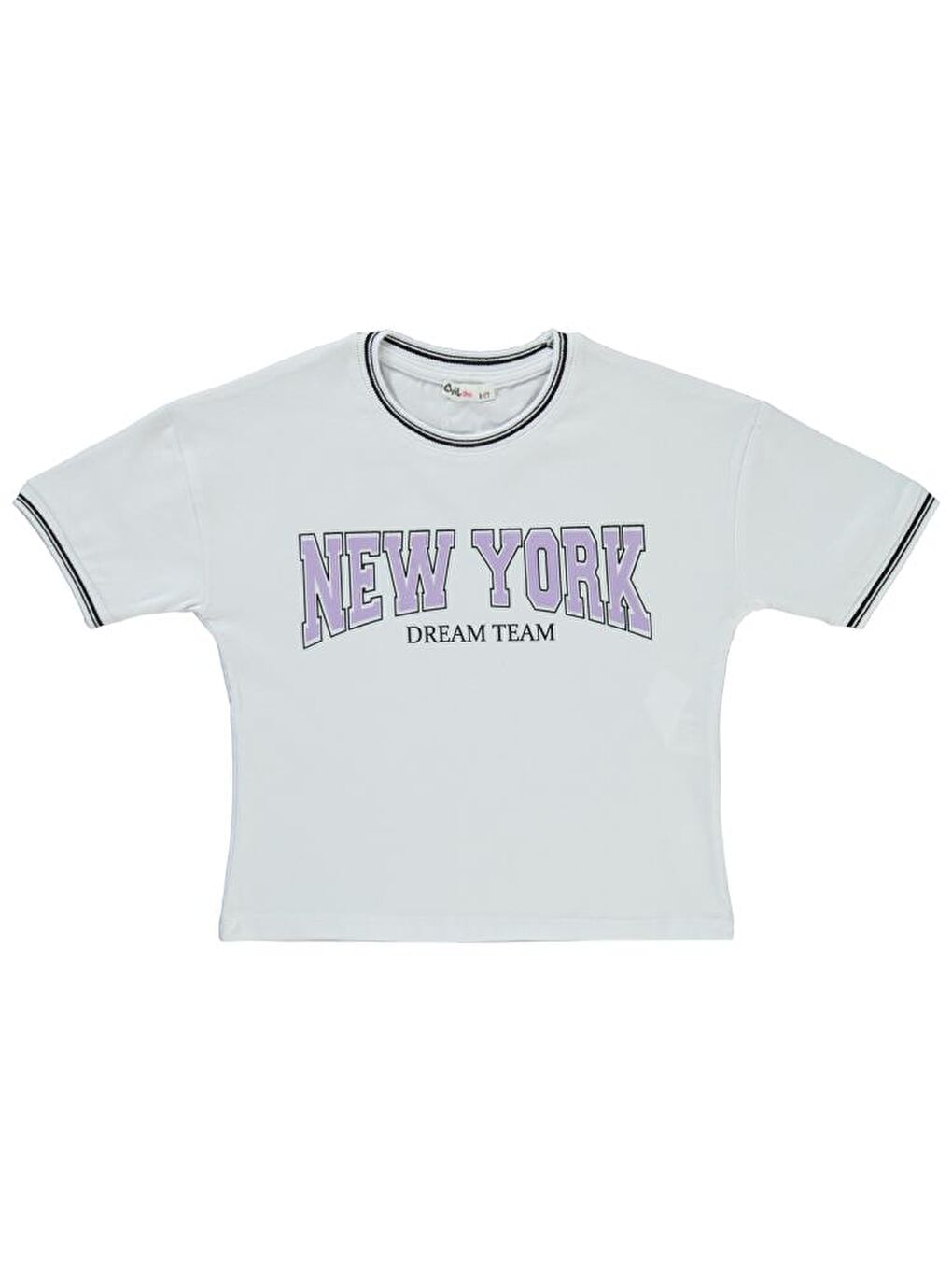 Girls New York Baskılı 6-9 Yaş Tişört - Beyaz8-9 Yaş