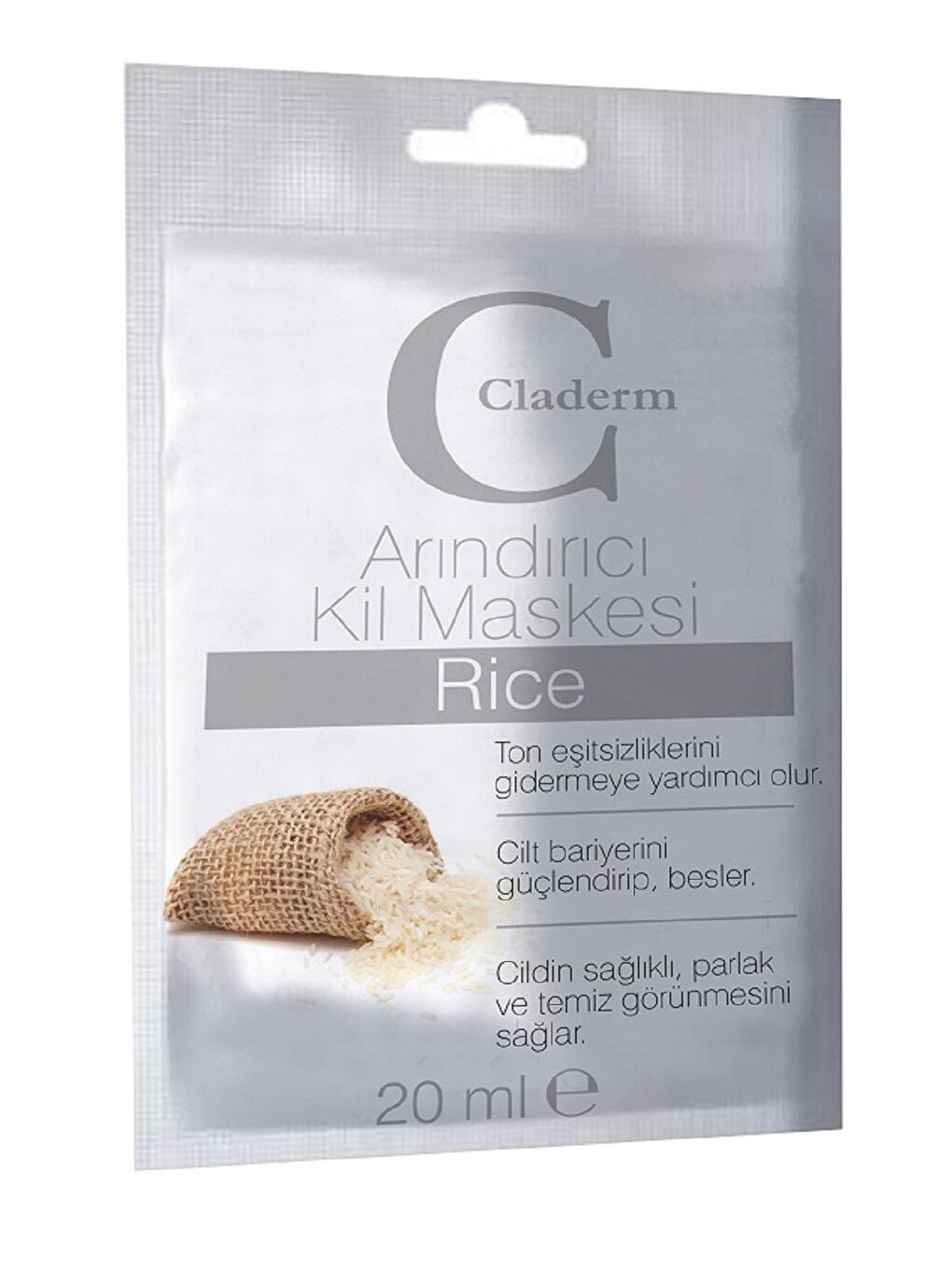 Claderm Şeffaf Kil Maskesi 20 ml Sachet – Rice