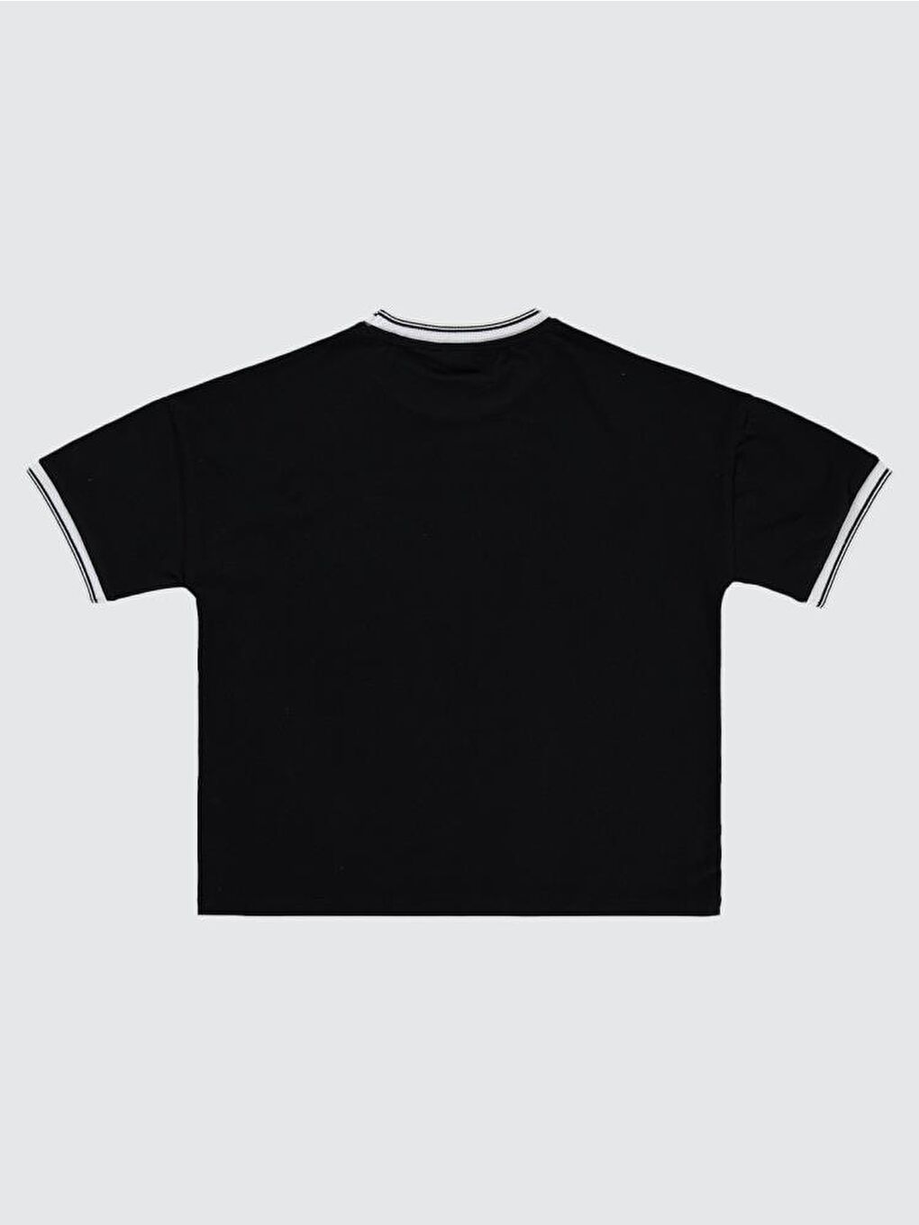 Girls Carolina Baskılı Kolej 10-13 Yaş Tişört - Siyah 13-14 Yaş