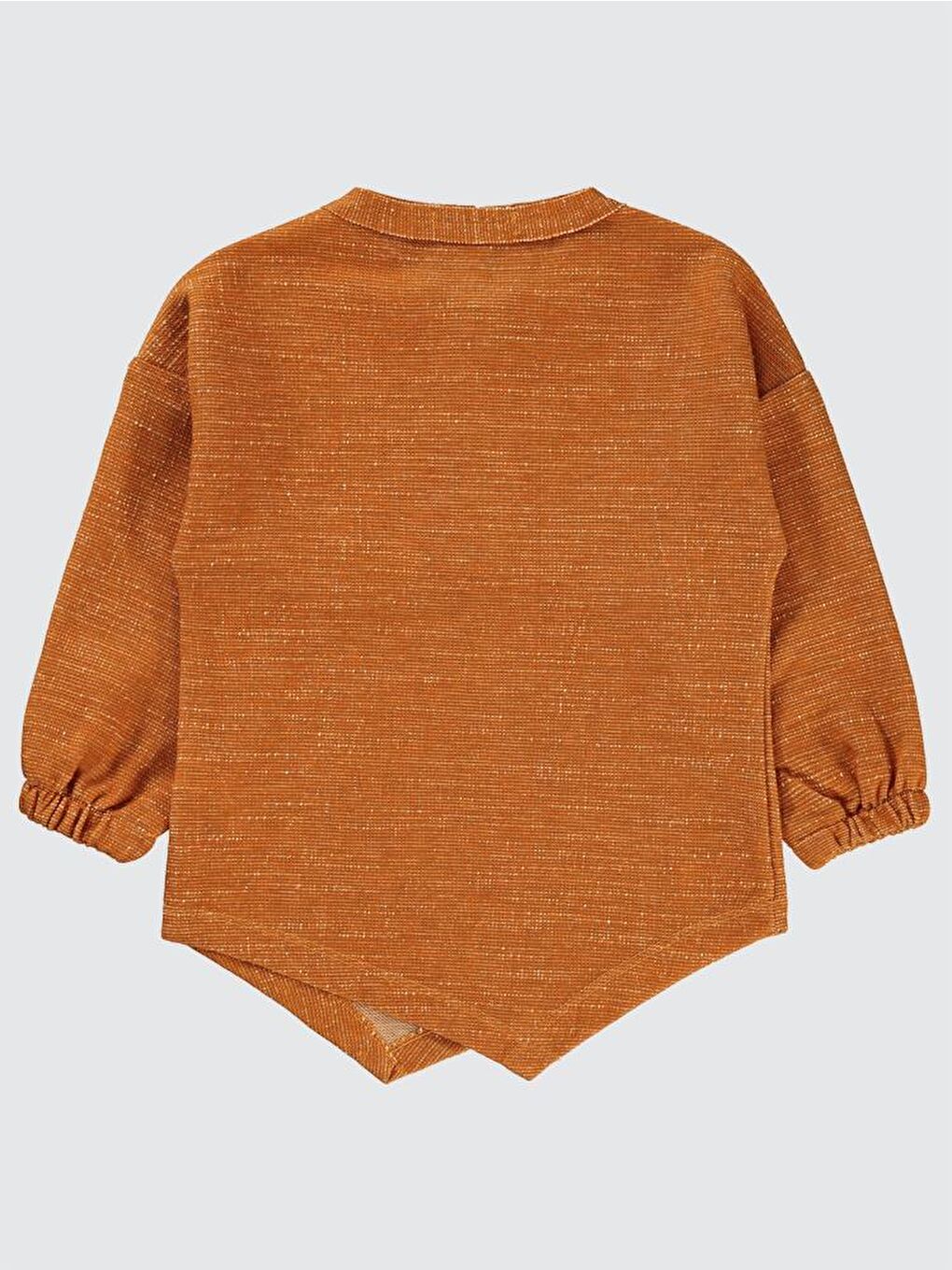 Boys Sahte Patlı Kolu Lastikli 2-5 Yaş Sweatshirt - Turuncu5-6 Yaş