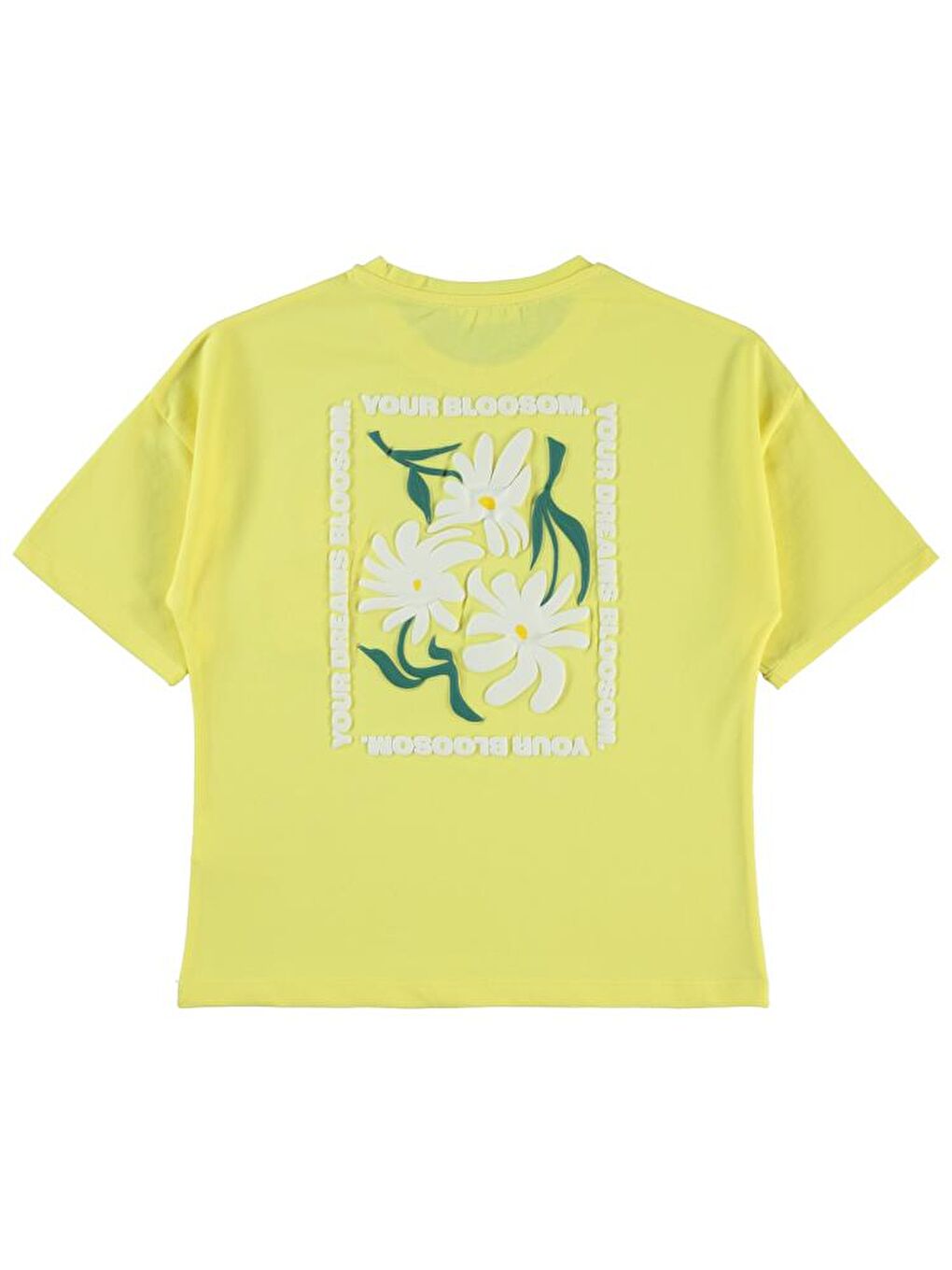 Girls Papatya Baskılı 10-13 Yaş Tişört - Sarı10-11 Yaş-1