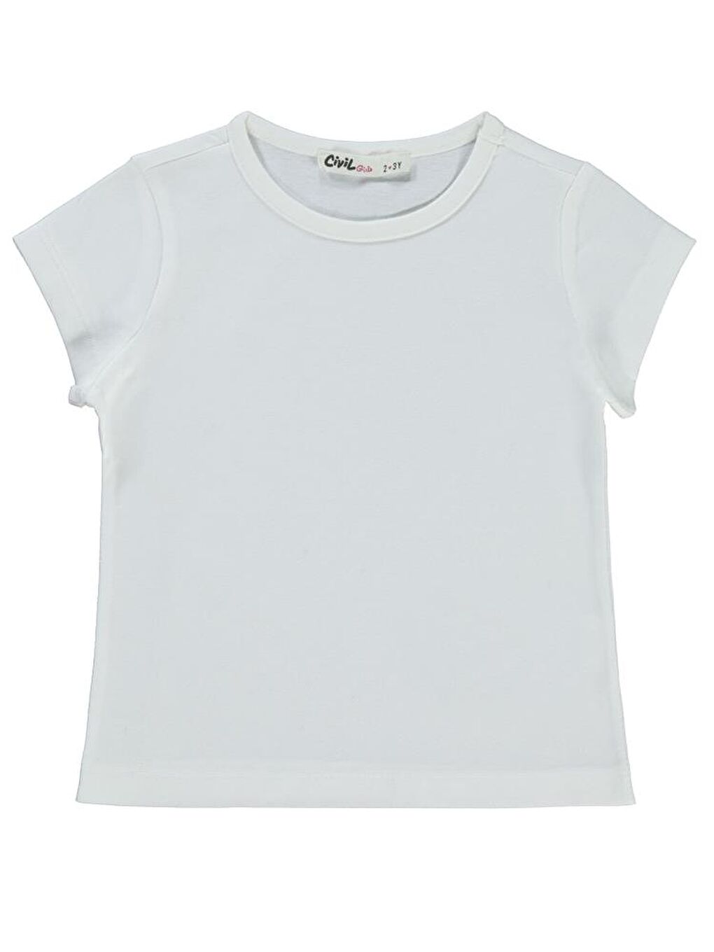 Girls Basic 2-5 Yaş Tişört - Beyaz2-3 Yaş