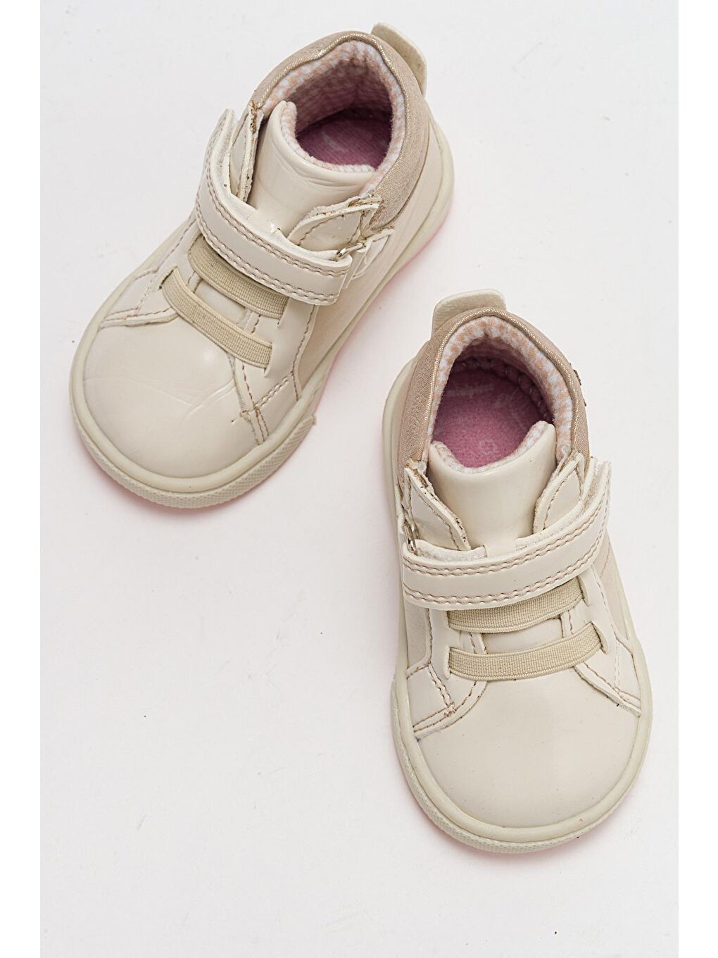 Kız Bebek Bej Hakiki Deri Anatomik İlk Adım Bot-2