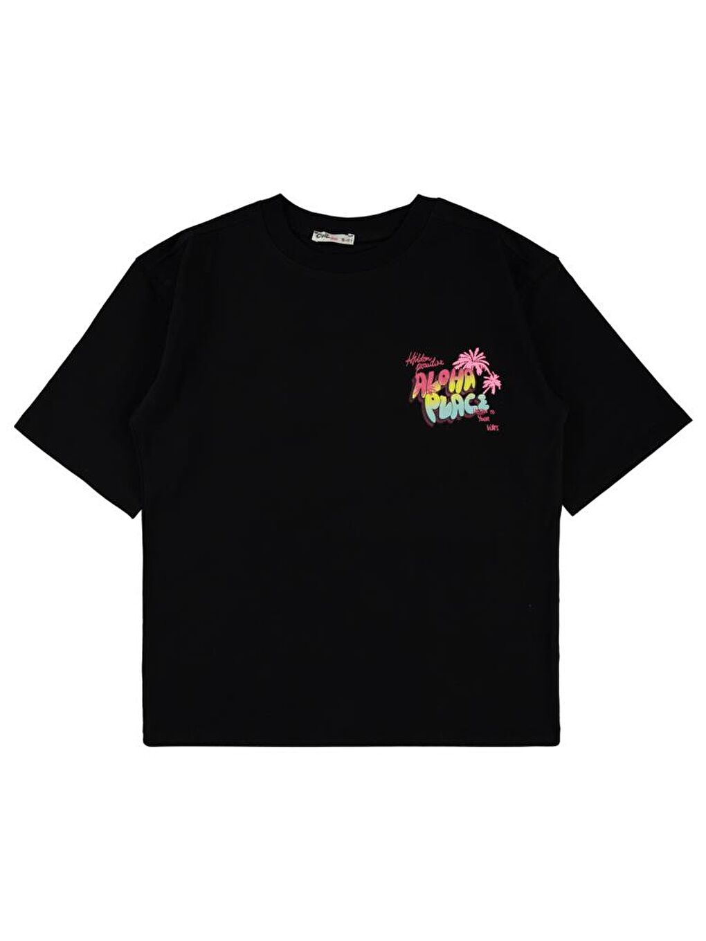 Girls Aloha Place 10-13 Yaş Tişört - Siyah 12-13 Yaş-1