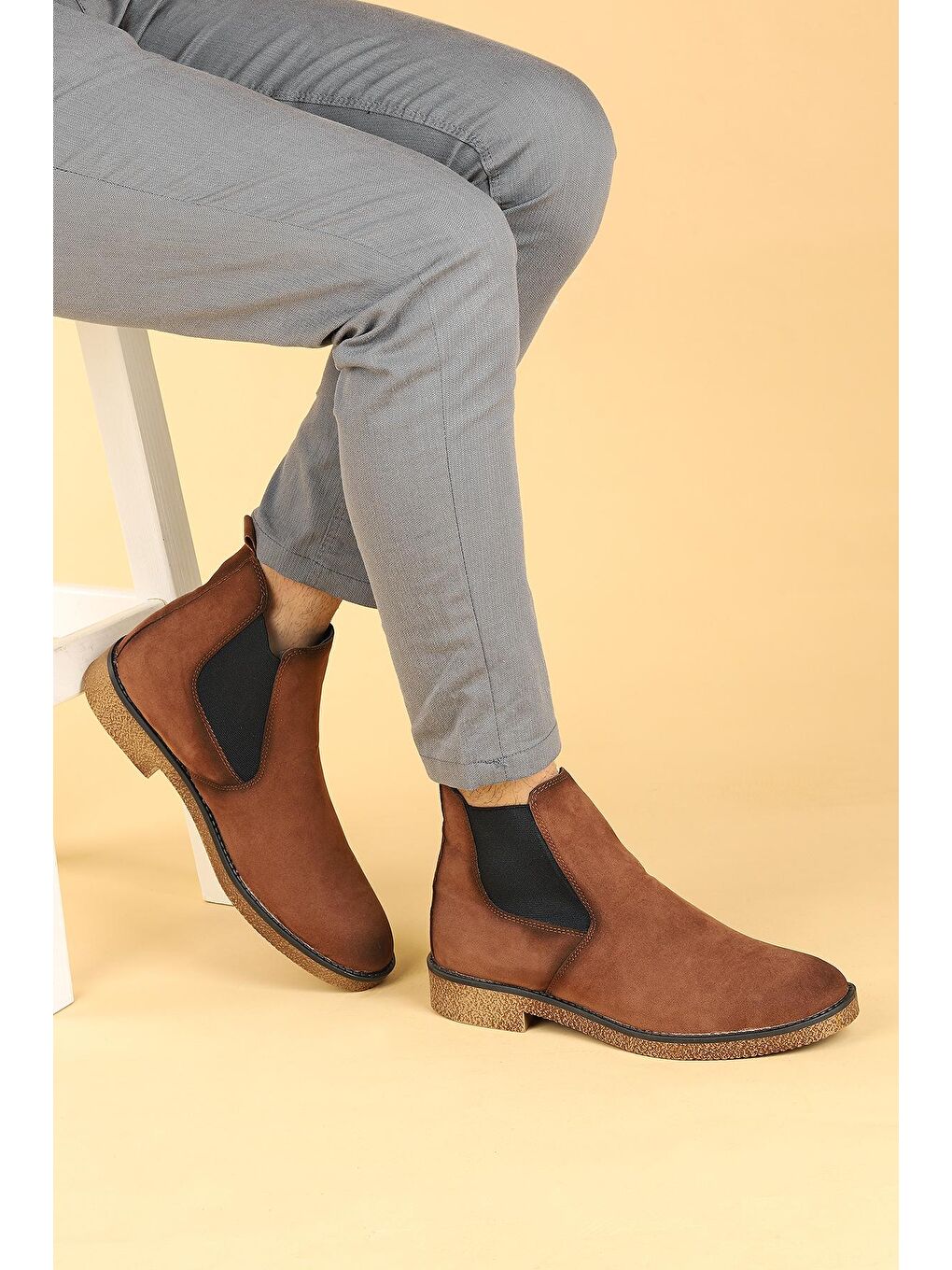 Kahverengi 5100 Süet Termo Taban Erkek Bot Ayakkabı