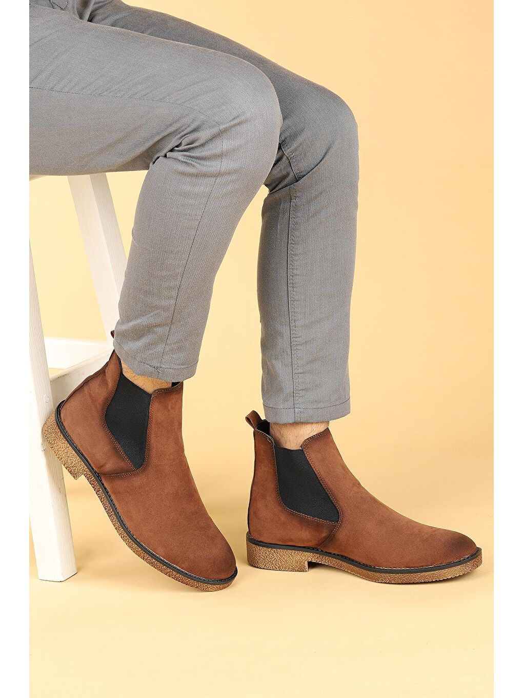 Kahverengi 5100 Süet Termo Taban Erkek Bot Ayakkabı-1