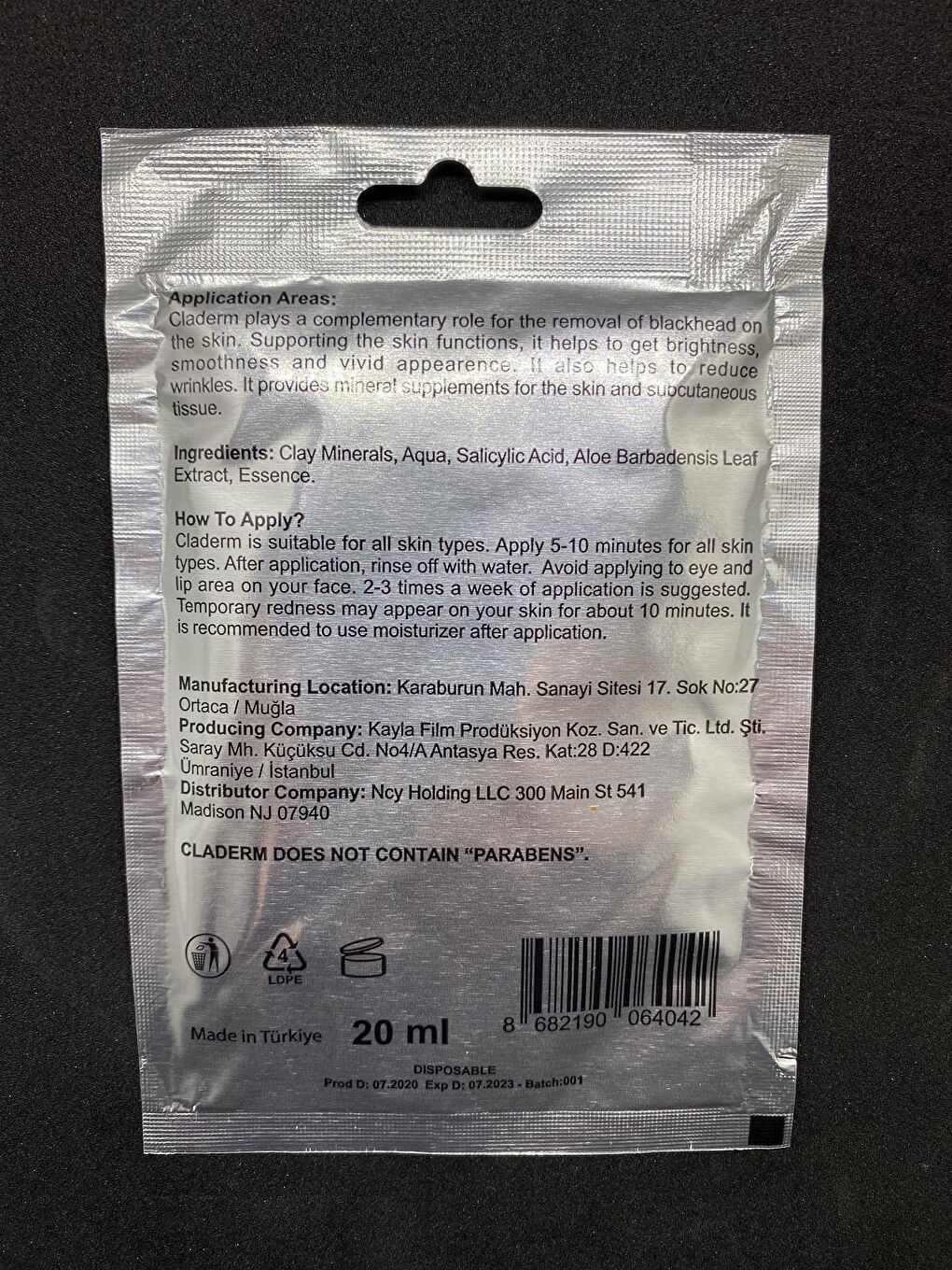 Kil Maskesi 20 ml Sachet – Aloe Vera-1