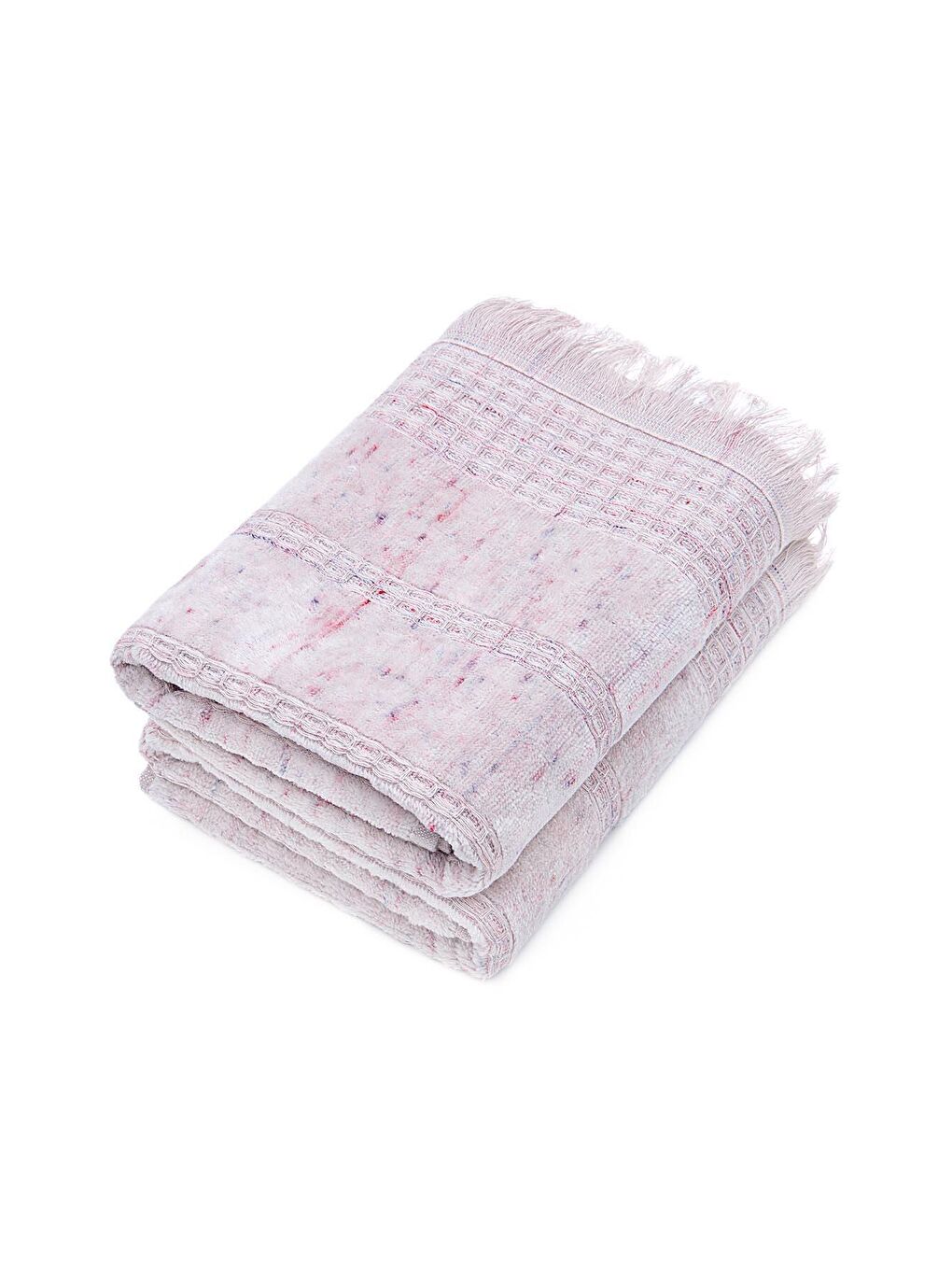 Pembe Maia 2'li El Yüz Havlusu Seti Organik Pamuk Pudra-1