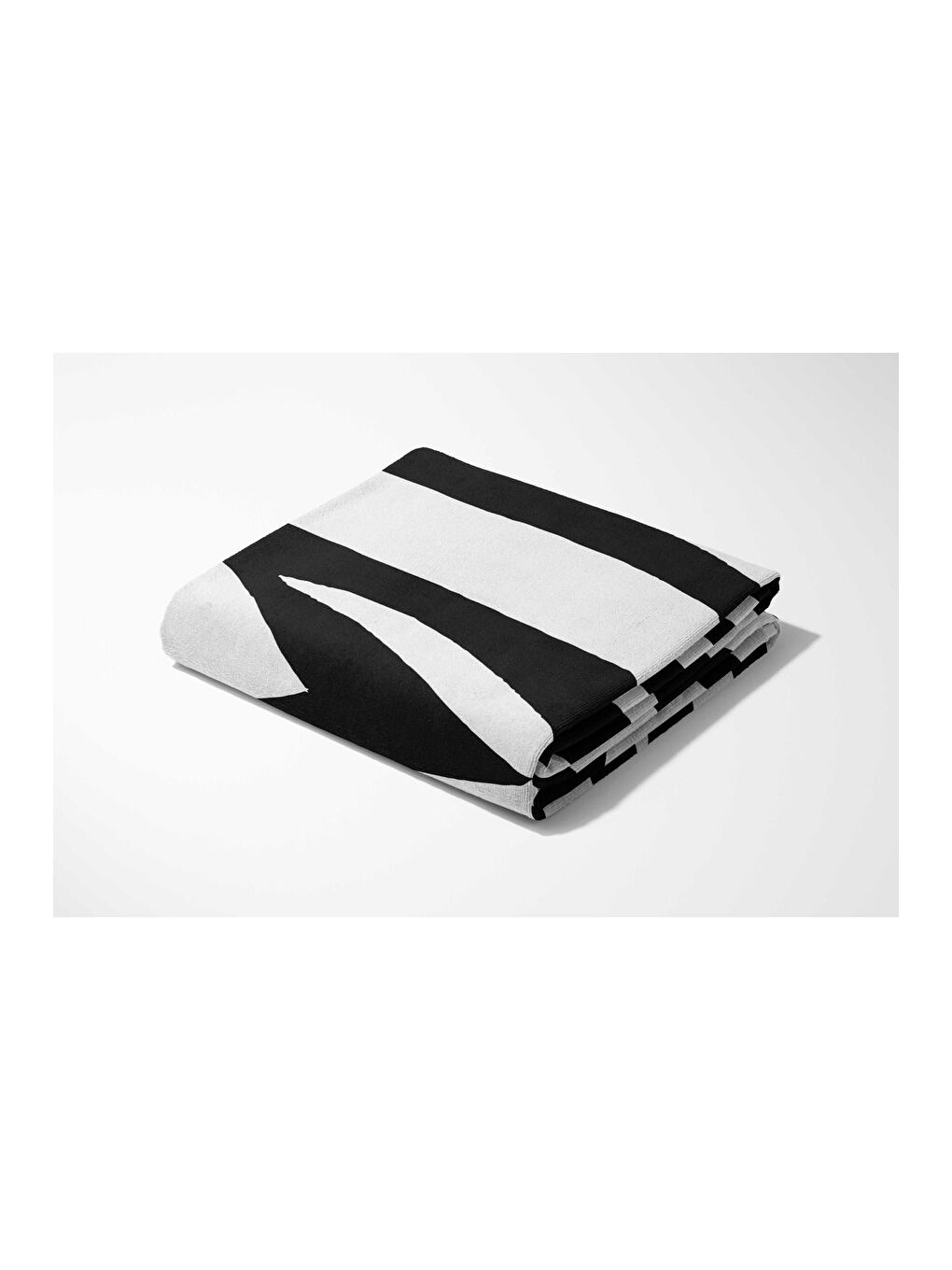 Siyah Zebra Desen  Dijital Baskılı  Plaj Havlusu 75x150-2