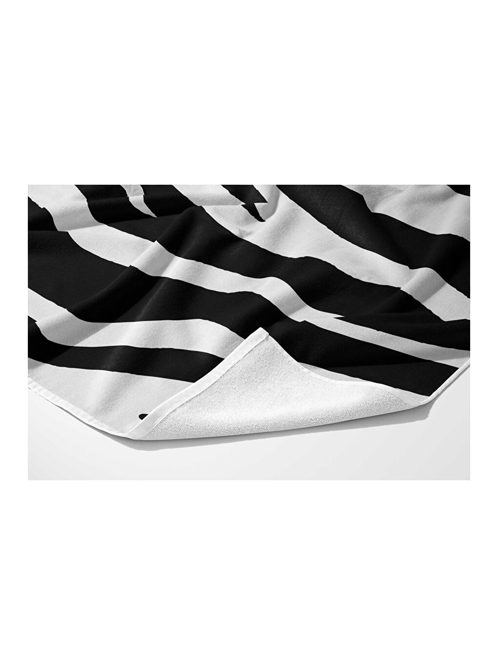 Siyah Zebra Desen  Dijital Baskılı  Plaj Havlusu 75x150-5
