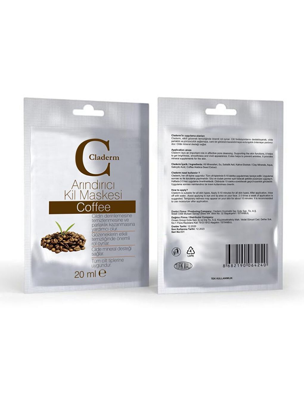 Claderm Kil Maskesi 20ml Sachet - Coffee - 1