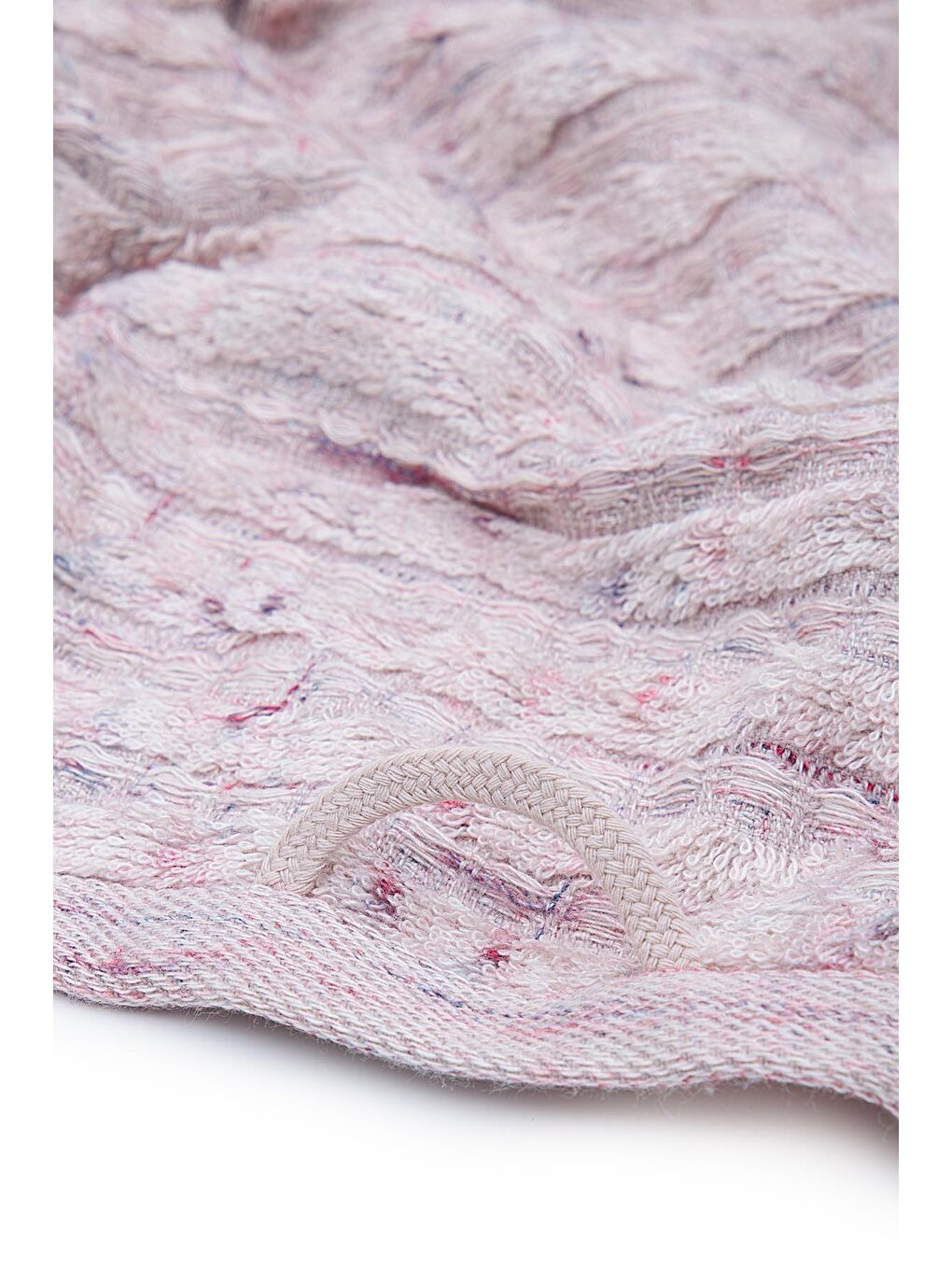 Pembe Maia 2'li El Yüz Havlusu Seti Organik Pamuk Pudra-4