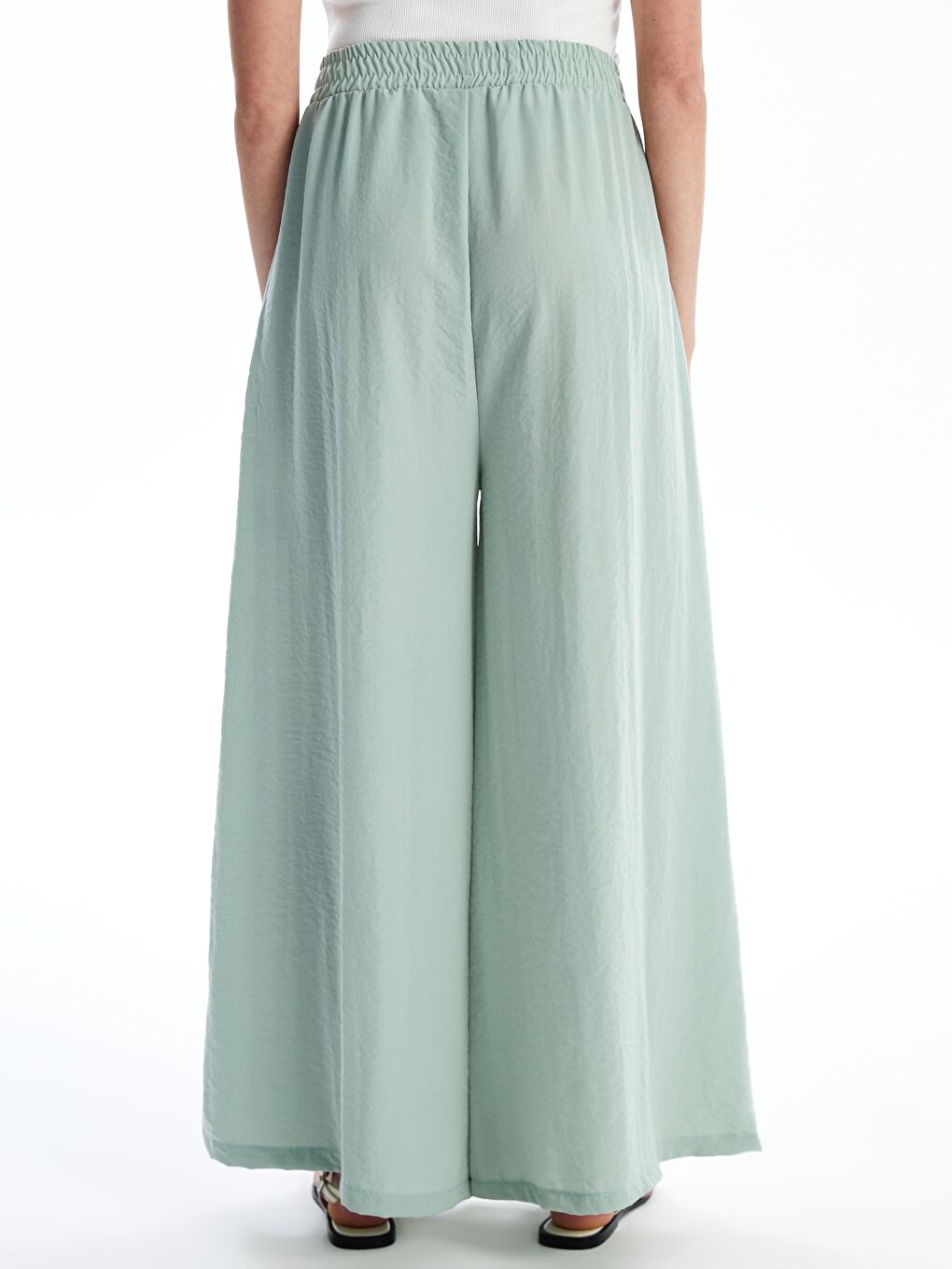 Yeşil Kadın Mint Palazzo Pantolon Bgh01-2